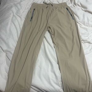 Women’s Tan Pants with Drawstring Waist